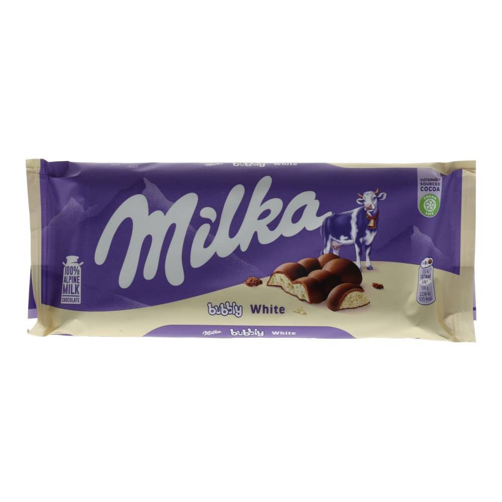 MILKA FEHÉRCSOKI BUBBLY 95G