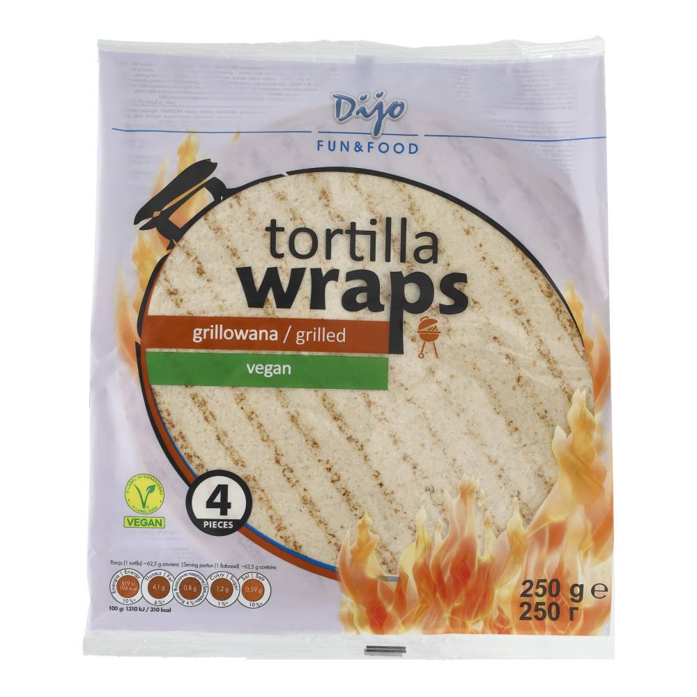 DIJO VEGÁN TORTILLA GRILLEZETT 250G 60N